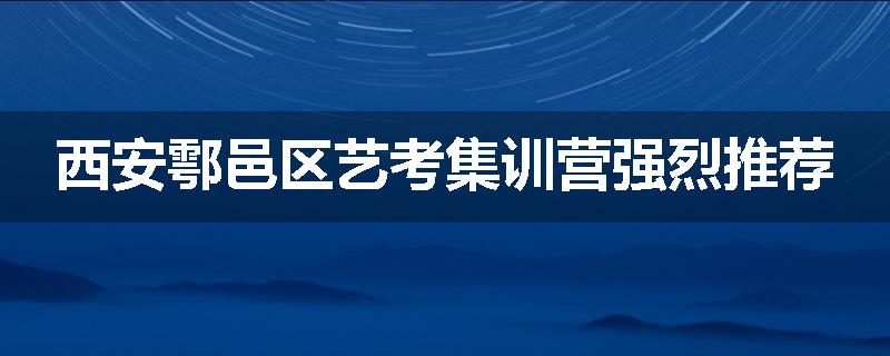 西安鄠邑区艺考集训营强烈推荐