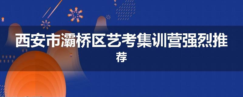 西安市灞桥区艺考集训营强烈推荐