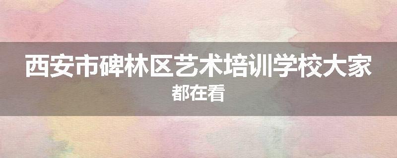 西安市碑林区艺术培训学校大家都在看