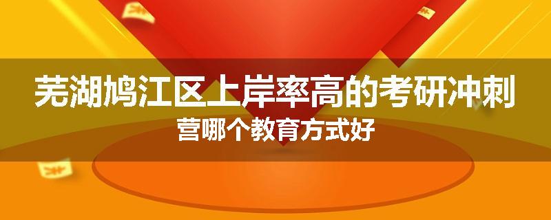 芜湖鸠江区上岸率高的考研冲刺营哪个教育方式好