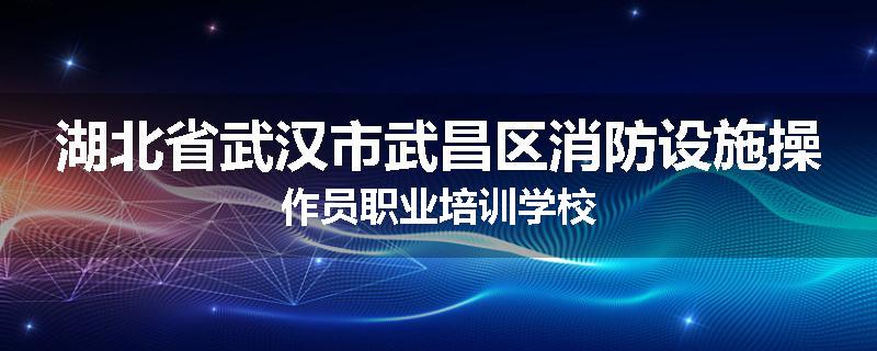 湖北省武汉市武昌区消防设施操作员职业培训学校