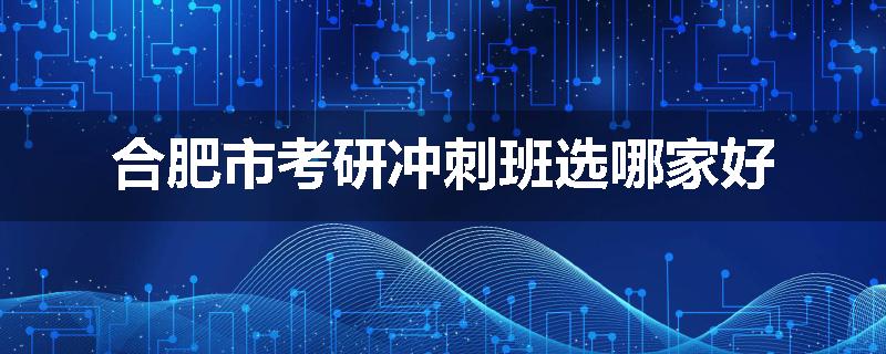 合肥市考研冲刺班选哪家好