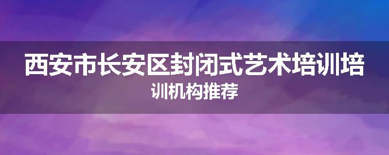 西安市长安区封闭式艺术培训培训机构推荐