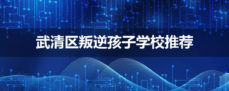 武清区叛逆孩子学校推荐