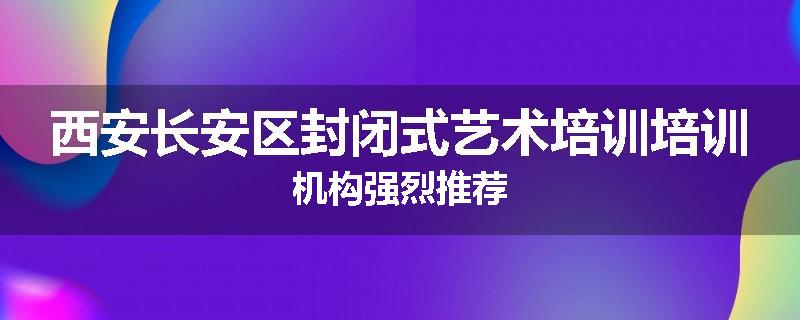 西安长安区封闭式艺术培训培训机构强烈推荐