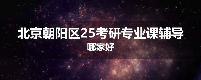 北京朝阳区25考研专业课辅导哪家好