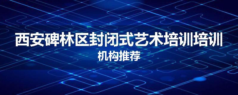 西安碑林区封闭式艺术培训培训机构推荐