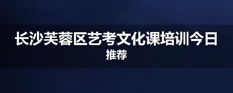 长沙芙蓉区艺考文化课培训今日推荐