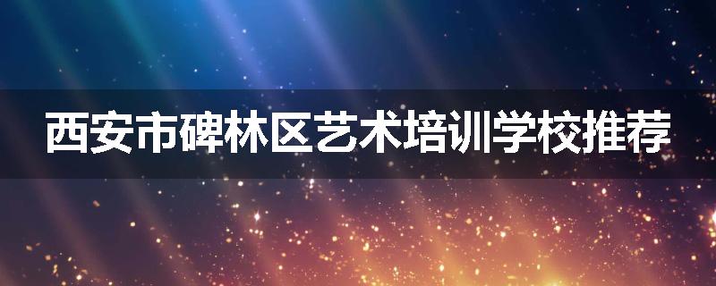 西安市碑林区艺术培训学校推荐