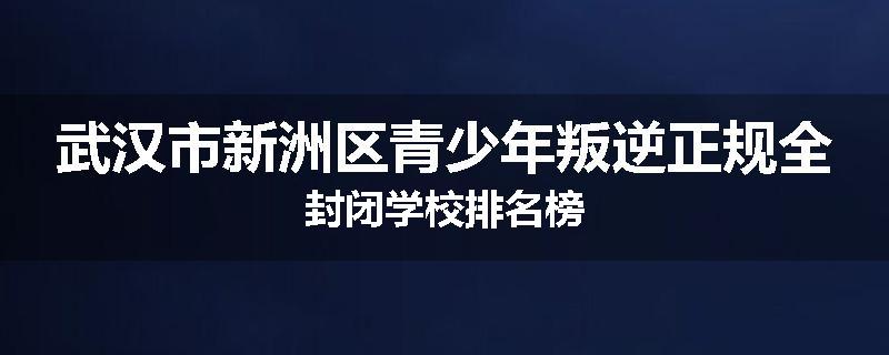 武汉市新洲区青少年叛逆正规全封闭学校排名榜