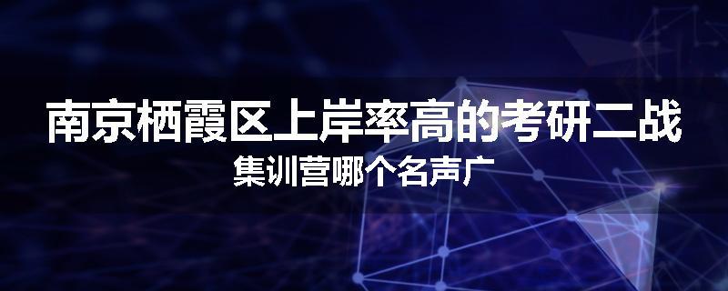 南京栖霞区上岸率高的考研二战集训营哪个名声广