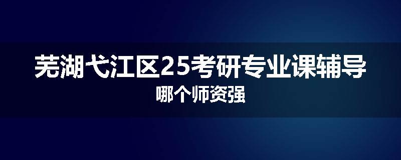 芜湖弋江区25考研专业课辅导哪个师资强