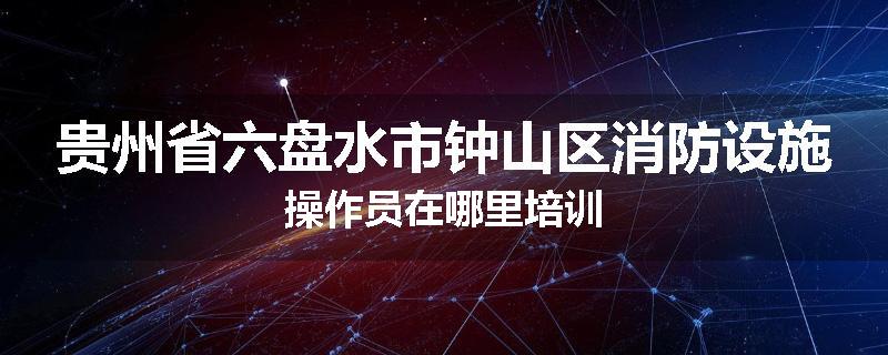 贵州省六盘水市钟山区消防设施操作员在哪里培训