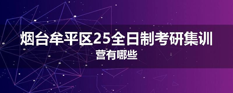 烟台牟平区25全日制考研集训营有哪些