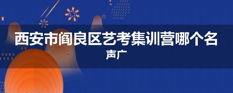 西安市阎良区艺考集训营哪个名声广
