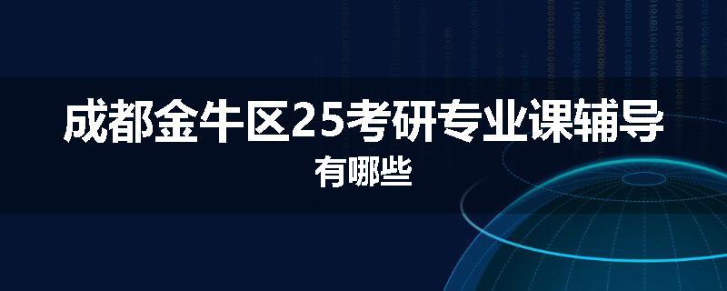 成都金牛区25考研专业课辅导有哪些