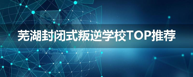 芜湖封闭式叛逆学校TOP推荐