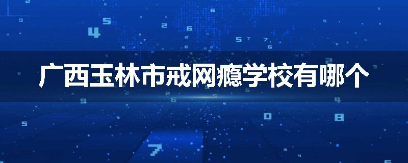 广西玉林市戒网瘾学校有哪个