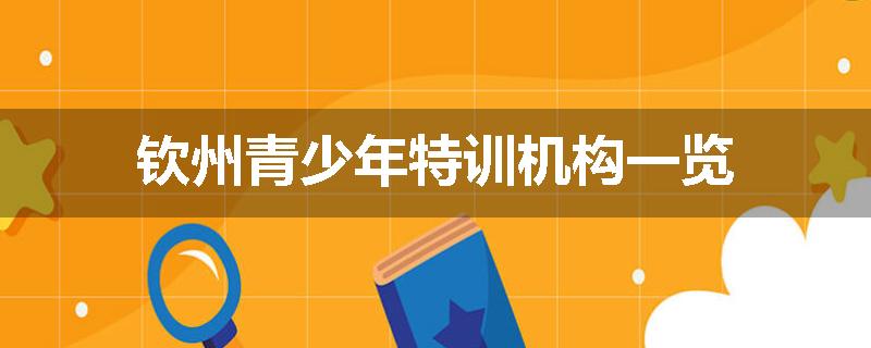 钦州青少年特训机构一览