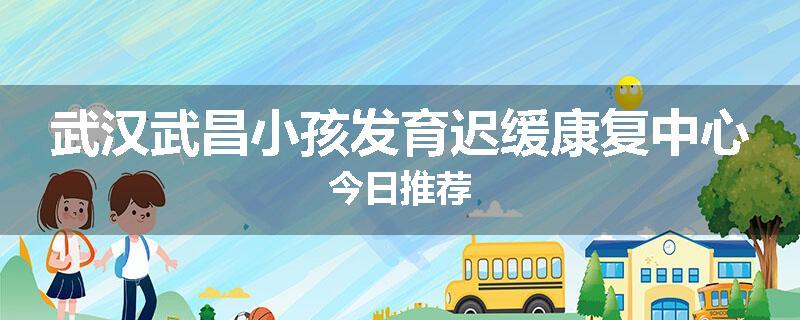 武汉武昌小孩发育迟缓康复中心今日推荐