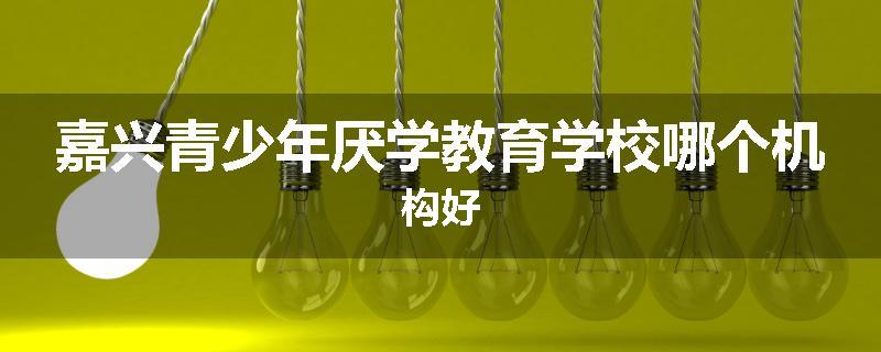 嘉兴青少年厌学教育学校哪个机构好