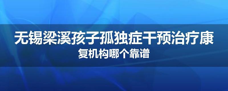 无锡梁溪孩子孤独症干预治疗康复机构哪个靠谱
