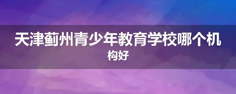 天津蓟州青少年教育学校哪个机构好