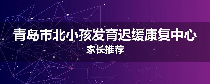 青岛市北小孩发育迟缓康复中心家长推荐
