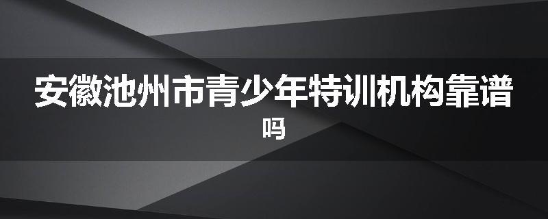 安徽池州市青少年特训机构靠谱吗