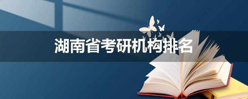 湖南省考研机构排名