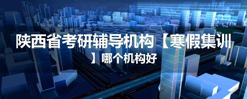陕西省考研辅导机构【寒假集训】哪个机构好
