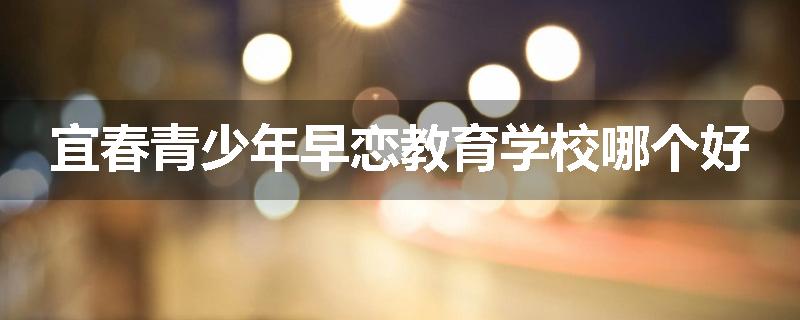 宜春青少年早恋教育学校哪个好