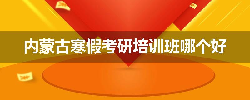 内蒙古寒假考研培训班哪个好