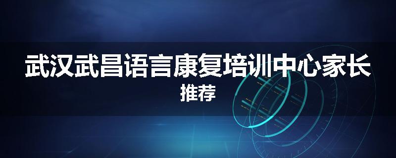 武汉武昌语言康复培训中心家长推荐