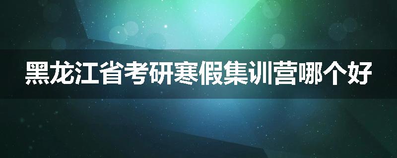 黑龙江省考研寒假集训营哪个好