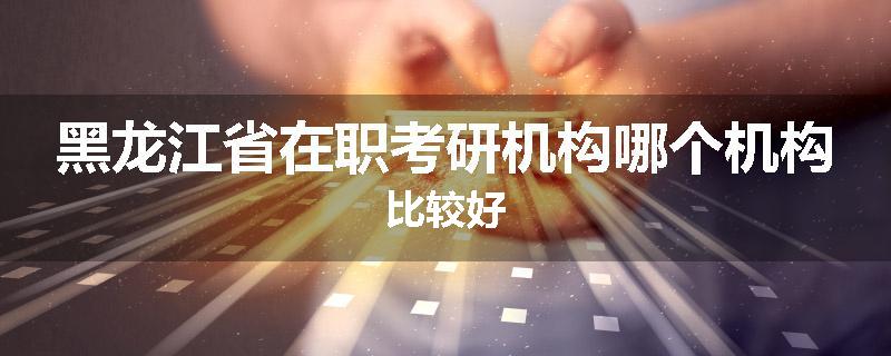 黑龙江省在职考研机构哪个机构比较好