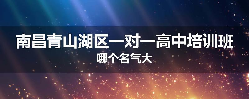 南昌青山湖区一对一高中培训班哪个名气大