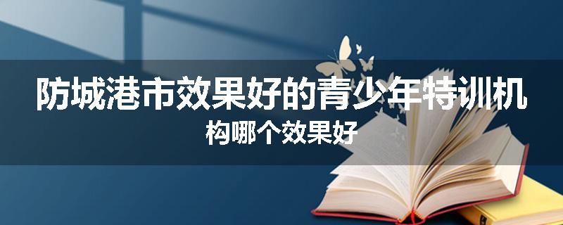 防城港市效果好的青少年特训机构哪个效果好