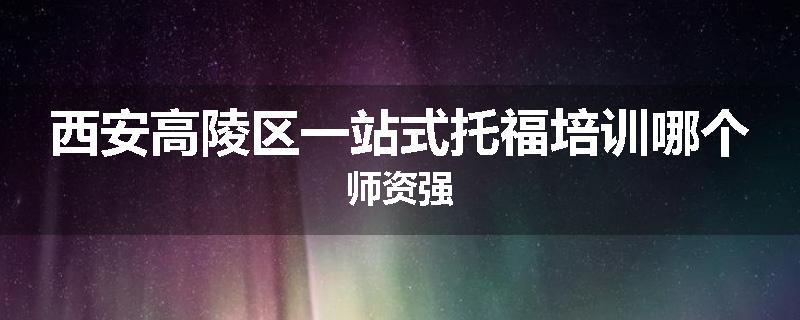 西安高陵区一站式托福培训哪个师资强