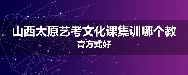 山西太原艺考文化课集训哪个教育方式好
