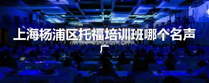 上海杨浦区托福培训班哪个名声广