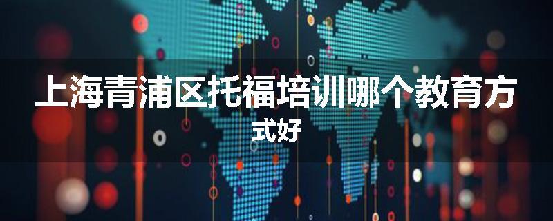 上海青浦区托福培训哪个教育方式好