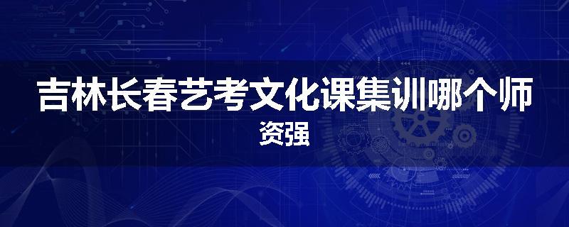 吉林长春艺考文化课集训哪个师资强