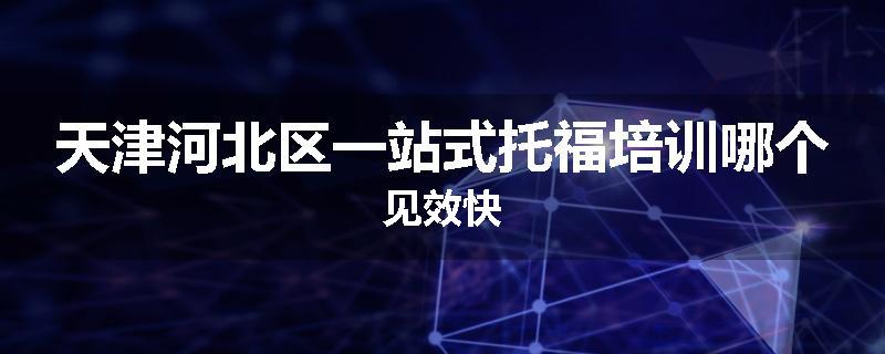 天津河北区一站式托福培训哪个见效快