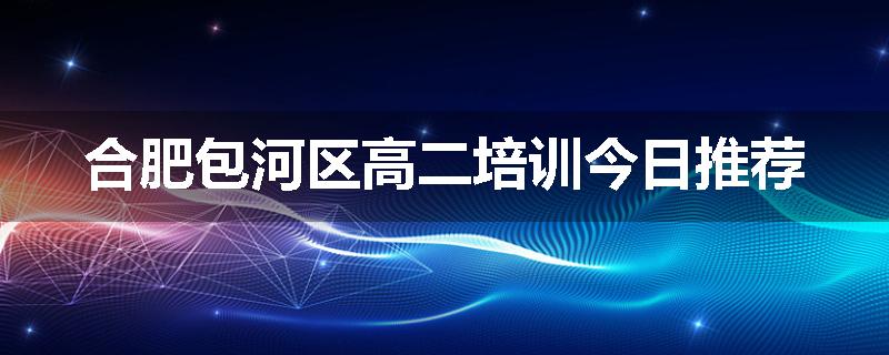 合肥包河区高二培训今日推荐
