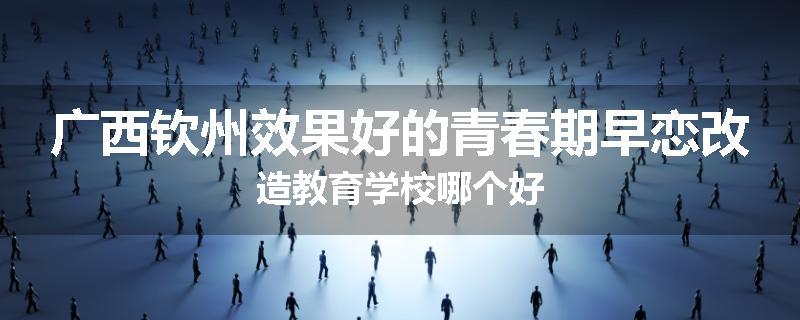 广西钦州效果好的青春期早恋改造教育学校哪个好