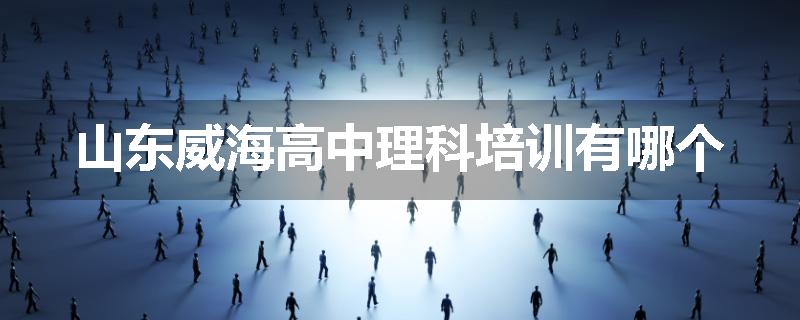 山东威海高中理科培训有哪个