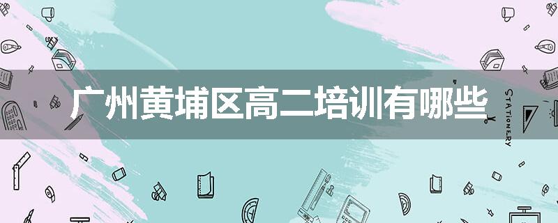 广州黄埔区高二培训有哪些