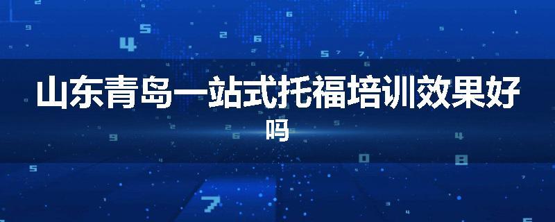 山东青岛一站式托福培训效果好吗