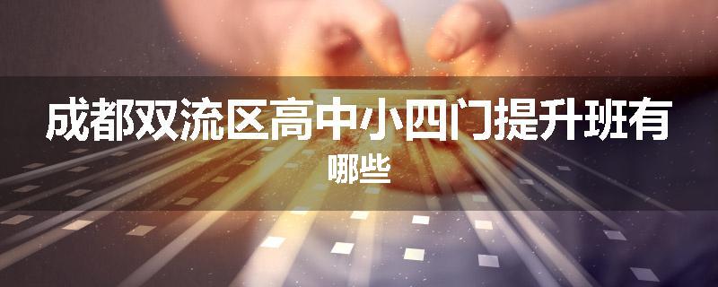 成都双流区高中小四门提升班有哪些